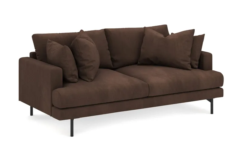 Menard 3-seters Dyp Manchestersofa - Brun - Møbler - Sofaer - 3 seter sofa