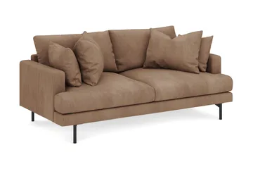 Menard 3-seters Dyp Manchestersofa - Brun - Møbler - Sofaer - 3 seter sofa