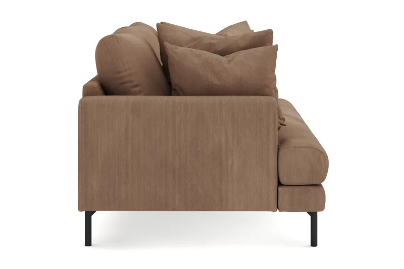 Menard 3-seters Dyp Manchestersofa - Brun - Møbler - Sofaer - 3 seter sofa