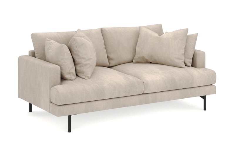 Menard 3-seters Dyp Manchestersofa - Grå - Møbler - Sofaer - 3 seter sofa