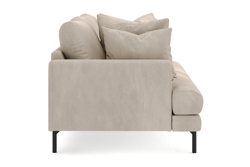 Menard 3-seters Dyp Manchestersofa - Grå - Møbler - Sofaer - 3 seter sofa