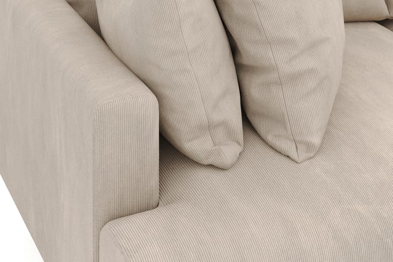 Menard 3-seters Dyp Manchestersofa - Grå - Møbler - Sofaer - 3 seter sofa