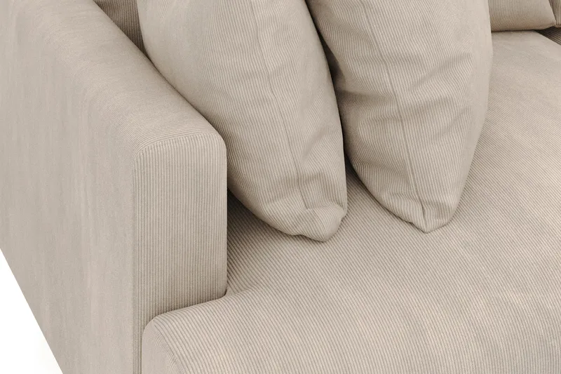 Menard 3-seters Dyp Manchestersofa - Greige - Møbler - Sofaer - 3 seter sofa