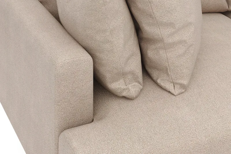 Menard 3-seters Dyp Stoffsofa - Beige - Møbler - Sofaer - 3 seter sofa