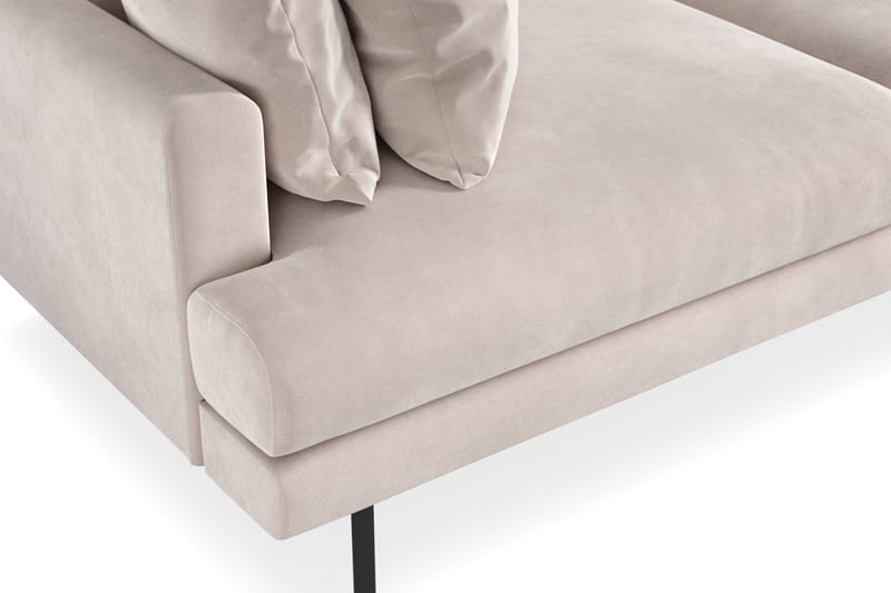 Menard 4-seters Dyp Fløyelssofa - Beige - Møbler - Sofaer - 4 seter sofa