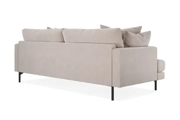 Menard 4-seters Dyp Fløyelssofa - Beige - Møbler - Sofaer - 4 seter sofa