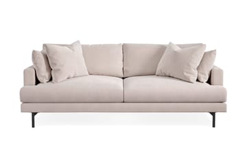 Menard 4-seters Dyp Fløyelssofa - Beige - Møbler - Sofaer - 4 seter sofa