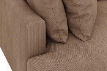 Menard 4-seters Dyp Manchestersofa - Brun - Møbler - Sofaer - 4 seter sofa