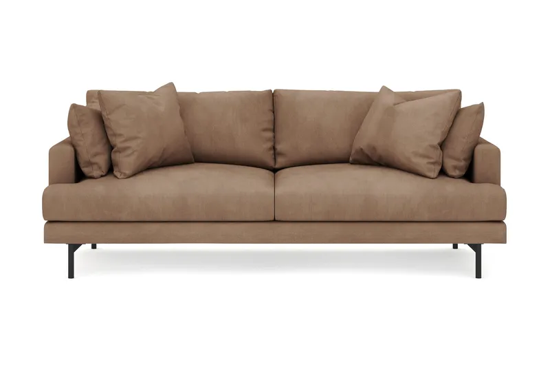 Menard 4-seters Dyp Manchestersofa - Brun - Møbler - Sofaer - 4 seter sofa