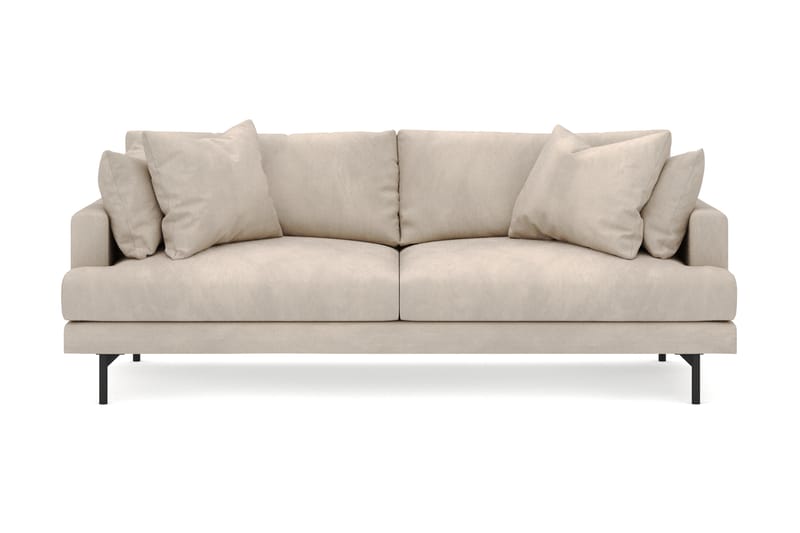 Menard 4-seters Dyp Manchestersofa - Grå - Møbler - Sofaer - 4 seter sofa