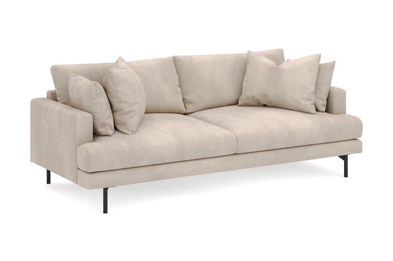 Menard 4-seters Dyp Manchestersofa - Grå - Møbler - Sofaer - 4 seter sofa
