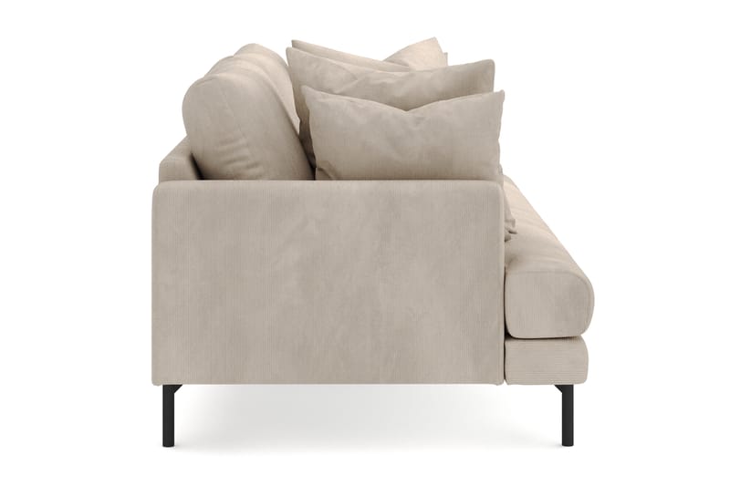 Menard 4-seters Dyp Manchestersofa - Grå - Møbler - Sofaer - 4 seter sofa