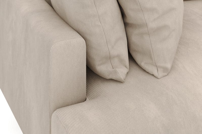 Menard 4-seters Dyp Manchestersofa - Grå - Møbler - Sofaer - 4 seter sofa