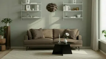 Menard 4-seters Dyp Stoffsofa - Brun - Møbler - Sofaer - 4 seter sofa