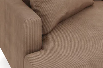 Menard 6-seters Høyrevendt L-formet Hjørnesofa i Manchester - Brun - Møbler - Sofaer - Hjørnesofaer