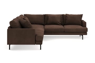 Menard 6-seters Høyrevendt L-formet Hjørnesofa i Manchester - Brun - Møbler - Sofaer - Hjørnesofaer