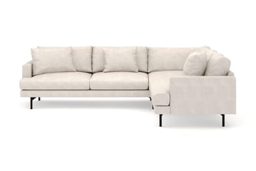 Menard 6-seters Høyrevendt L-formet Hjørnesofa i Stoff - Beige - Møbler - Sofaer - Hjørnesofaer