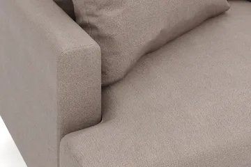 Menard 6-seters Høyrevendt L-formet Hjørnesofa i Stoff - Brun - Møbler - Sofaer - Hjørnesofaer