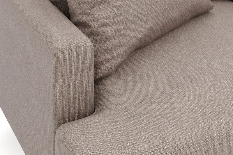 Menard 6-seters Høyrevendt L-formet Hjørnesofa i Stoff - Brun - Møbler - Sofaer - Hjørnesofaer