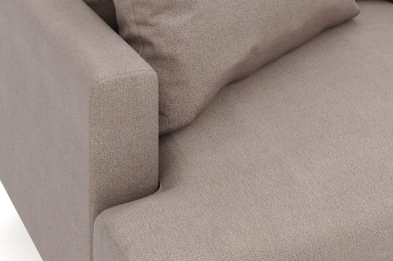 Menard 6-seters Høyrevendt L-formet Hjørnesofa i Stoff - Brun - Møbler - Sofaer - Hjørnesofaer