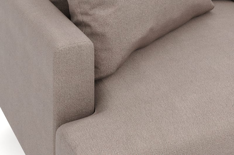 Menard 6-seters Høyrevendt L-formet Hjørnesofa i Stoff - Brun - Møbler - Sofaer - Hjørnesofaer