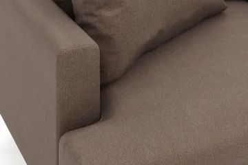 Menard 6-seters Høyrevendt L-formet Hjørnesofa i Stoff - Brun - Møbler - Sofaer - Hjørnesofaer