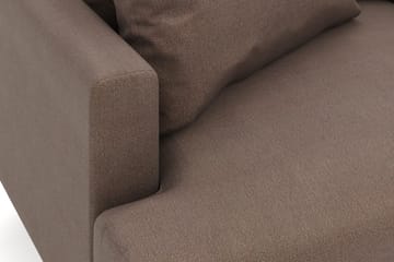 Menard 6-seters Høyrevendt L-formet Hjørnesofa i Stoff - Brun - Møbler - Sofaer - Hjørnesofaer