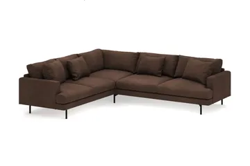Menard 6-seters Venstrevendt L-formet Hjørnesofa i Manchester - Brun - Møbler - Sofaer - Hjørnesofaer