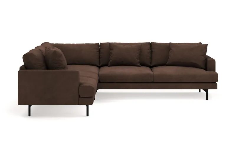 Menard 6-seters Venstrevendt L-formet Hjørnesofa i Manchester, Brun