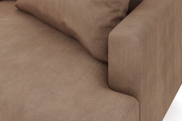 Menard 6-seters Venstrevendt L-formet Hjørnesofa i Manchester - Brun - Møbler - Sofaer - Hjørnesofaer