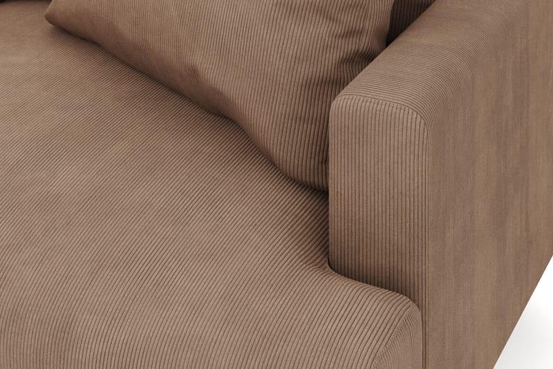 Menard 6-seters Venstrevendt L-formet Hjørnesofa i Manchester - Brun - Møbler - Sofaer - Hjørnesofaer