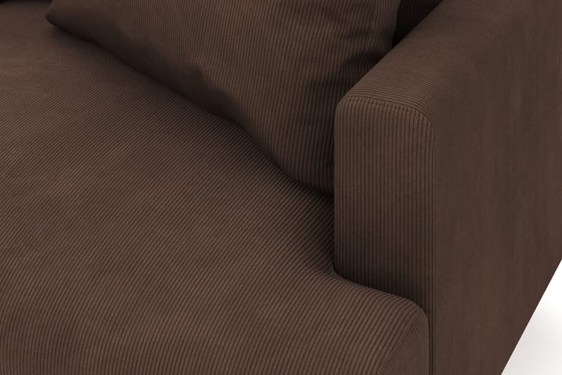 Menard 6-seters Venstrevendt L-formet Hjørnesofa i Manchester - Brun - Møbler - Sofaer - Hjørnesofaer