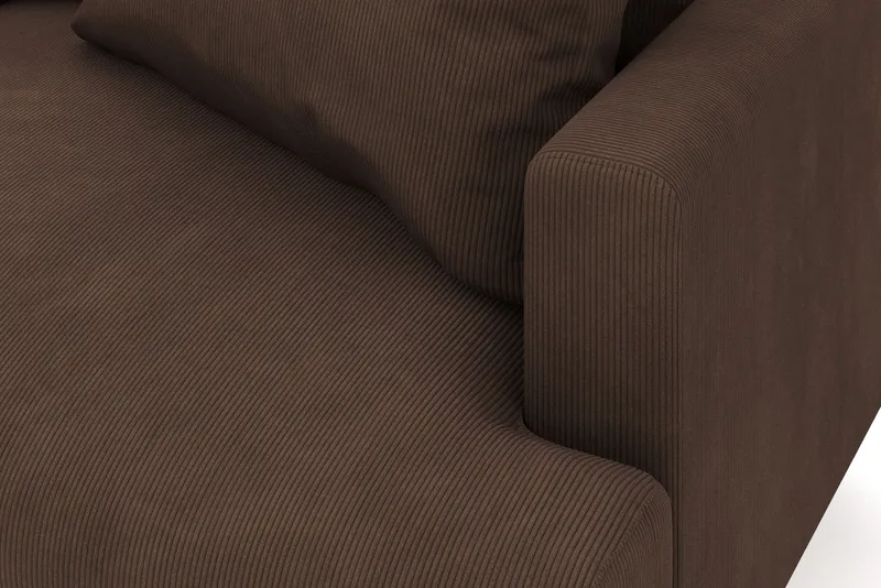 Menard 6-seters Venstrevendt L-formet Hjørnesofa i Manchester - Brun - Møbler - Sofaer - Hjørnesofaer