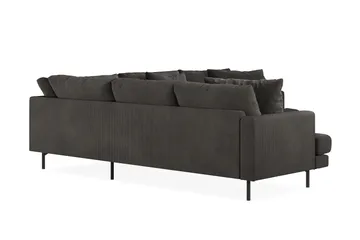 Menard 6-seters Venstrevendt L-formet Hjørnesofa i Manchester - Mørk grå - Møbler - Sofaer - Hjørnesofaer