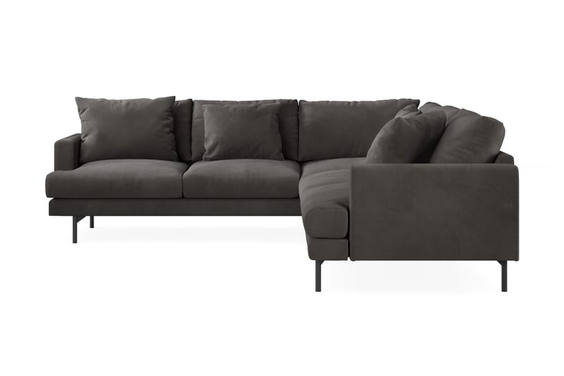 Menard 6-seters Venstrevendt L-formet Hjørnesofa i Manchester - Mørk grå - Møbler - Sofaer - Hjørnesofaer