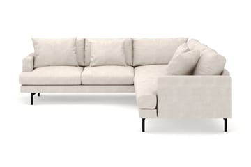 Menard 6-seters Venstrevendt L-formet Hjørnesofa i Stoff - Beige - Møbler - Sofaer - Hjørnesofaer