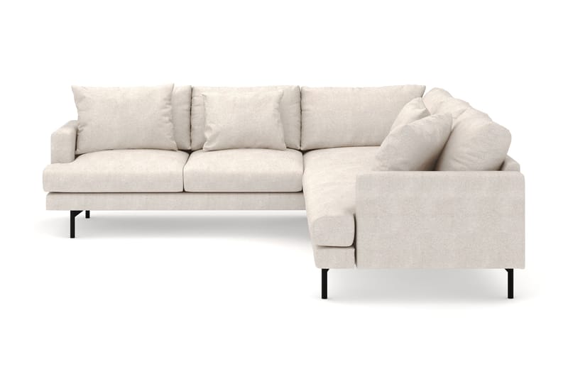 Menard 6-seters Venstrevendt L-formet Hjørnesofa i Stoff - Beige - Møbler - Sofaer - Hjørnesofaer