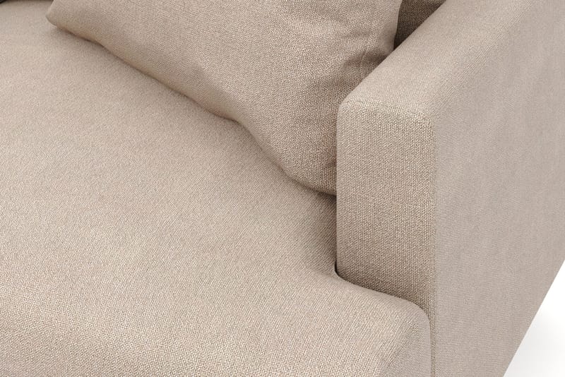 Menard 6-seters Venstrevendt L-formet Hjørnesofa i Stoff - Beige - Møbler - Sofaer - Hjørnesofaer