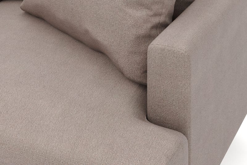 Menard 6-seters Venstrevendt L-formet Hjørnesofa i Stoff - Brun - Møbler - Sofaer - Hjørnesofaer