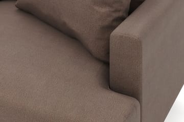 Menard 6-seters Venstrevendt L-formet Hjørnesofa i Stoff - Brun - Møbler - Sofaer - Hjørnesofaer
