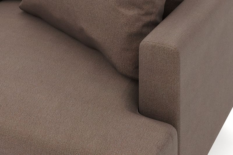 Menard 6-seters Venstrevendt L-formet Hjørnesofa i Stoff - Brun - Møbler - Sofaer - Hjørnesofaer