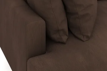 Menard dyp 4-seters sofa i kordfløyel - Brun - Møbler - Sofaer - 4 seter sofa