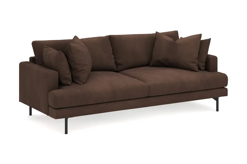 Menard dyp 4-seters sofa i kordfløyel - Brun - Møbler - Sofaer - 4 seter sofa