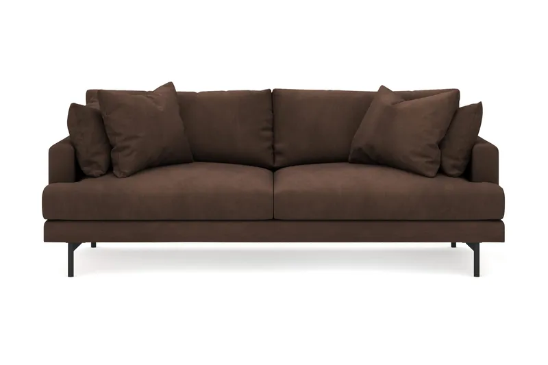 Menard dyp 4-seters sofa i kordfløyel, Brun
