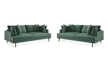 Menard Sofagruppe 3-seters + 3-seters Fløyelssofa