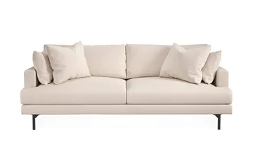 Menard Sofagruppe 4-seters + 4-seters Dyp Stoffsofa 225 cm bred - Beige - Møbler - Sofaer - Sofagrupper