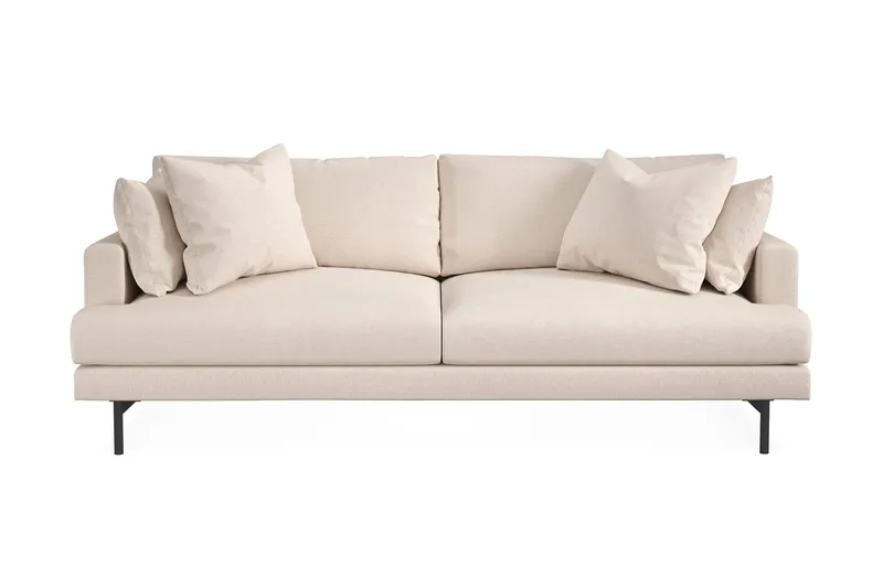 Menard Sofagruppe 4-seters + 4-seters Dyp Stoffsofa 225 cm bred - Beige - Møbler - Sofaer - Sofagrupper