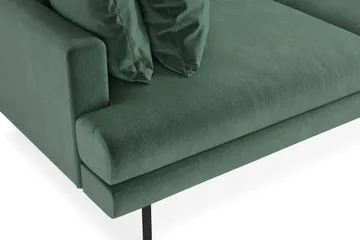 Menard Sofagruppe 4-seters + 4-seters Fløyelssofa - Mørkegrønn - Møbler - Sofaer - Sofagrupper