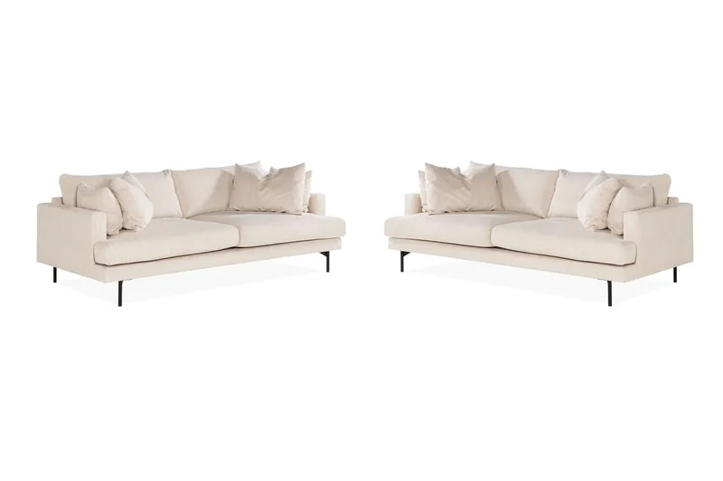 Menard Sofagruppe 4-seters + 4-seters Manchestersofa, Beige