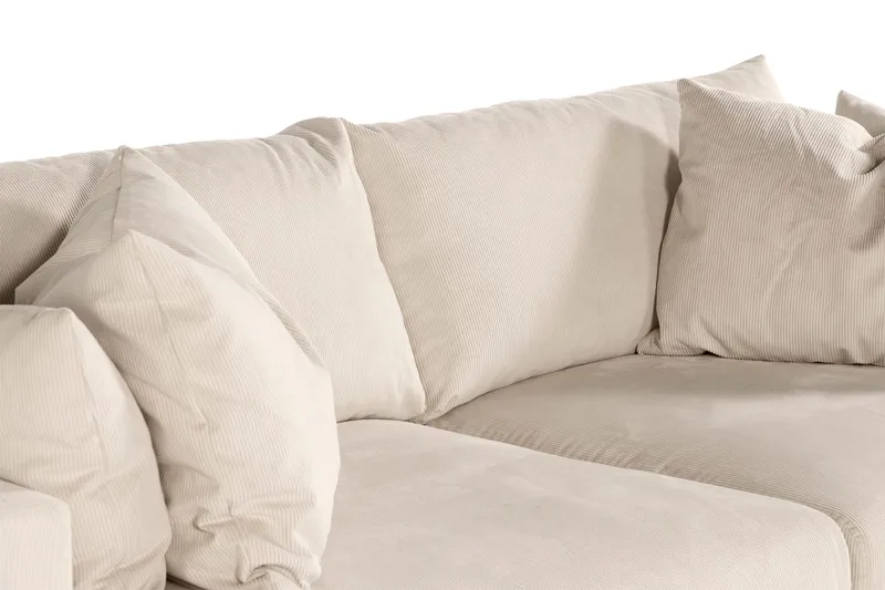Menard Sofagruppe 4-seters + 4-seters Manchestersofa - Beige - Møbler - Sofaer - Sofagrupper